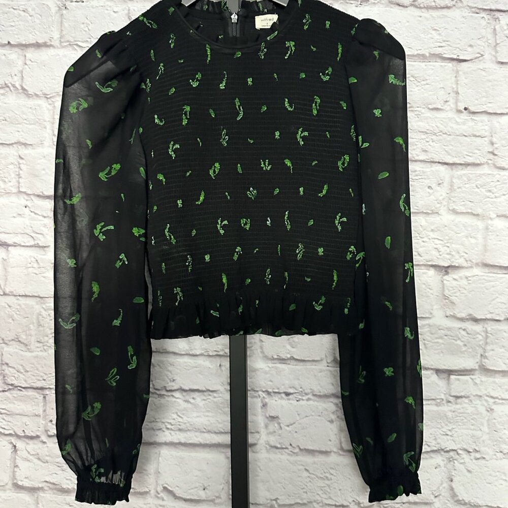 Wilfred Blouse - Green Pattern - Small - image 1
